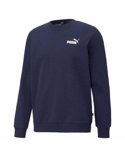 PUMA Blue Essential Small Logo Sweatshirt for men