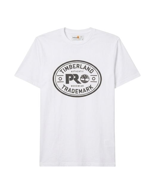 Timberland White Pro Trademark Classic Logo T Shirts Summer Crew Neck Top New for men
