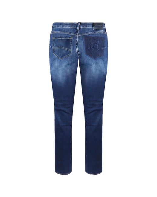 Armani Blue Emporio J23 Push Up Fit Mid Rise Jeans