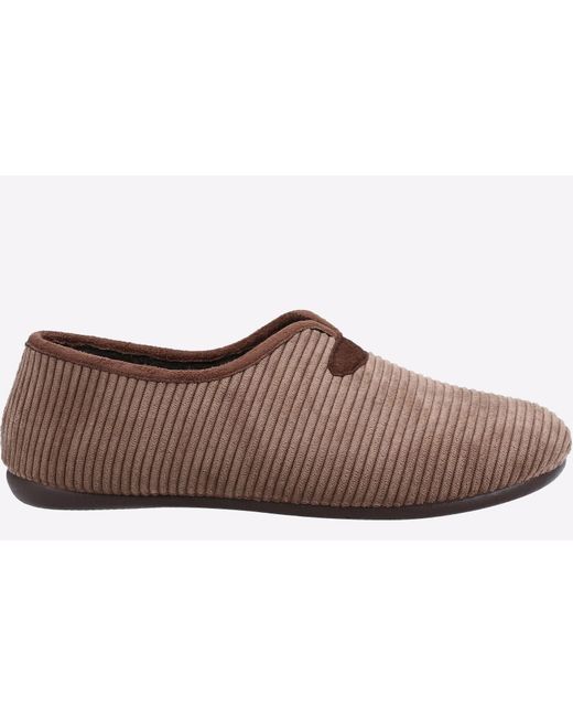 Cotswold Brown Grouse Loafer Slipper for men