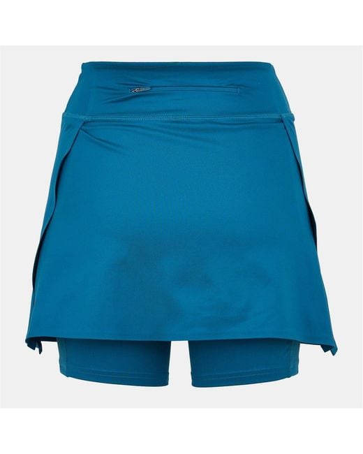 Adidas Blue Asmc Solid Patterned Regular Fit Mini Skort