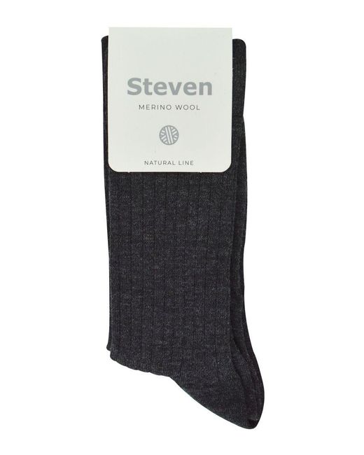 Steve Madden Black Merino Wool Socks