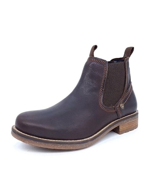 Wrangler Blue Hill Chelsea Leather Dark Brown Boots for men