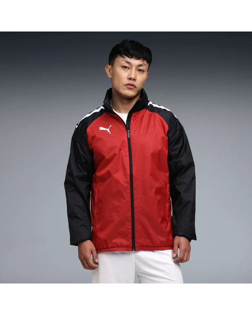 PUMA Red Teamliga All Weather Rain Jacket Waterproof Coat 657245 Nylon for men