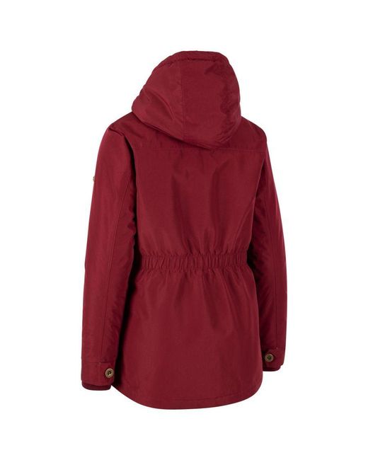 Trespass Red Ladies Token Waterproof Jacket (Dark Cherry)