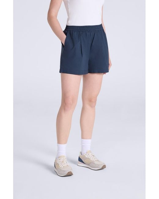 Mountain Warehouse Blue Comfort Shorts With Pockets Drawstring Fastening Casual Bottoms Cotton