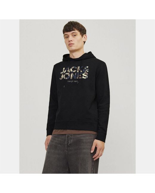 Jack & Jones Black And James Hoodie for men
