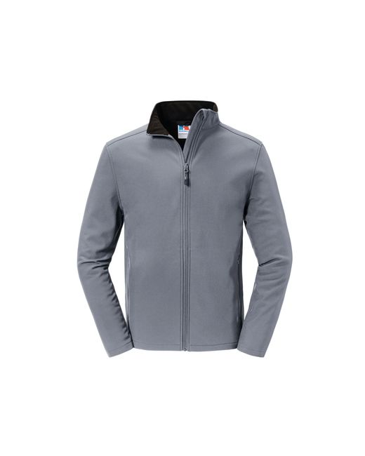 Russell Blue Essential Recycled Soft Shell Jacket (Iron) for men