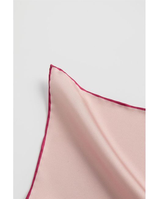 Alexandre Silver Label Pink Pocket Square for men