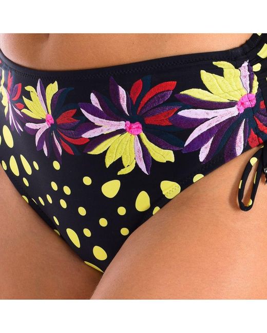 Ory Blue High Waisted Bikini Bottom W230758