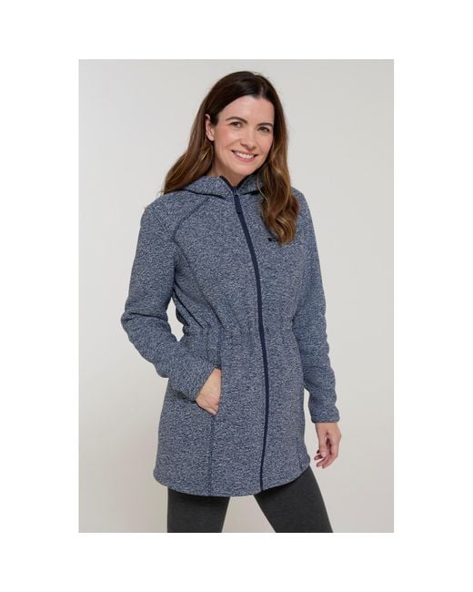 Mountain Warehouse Blue Ladies Mallaig Longline Fleece Jacket