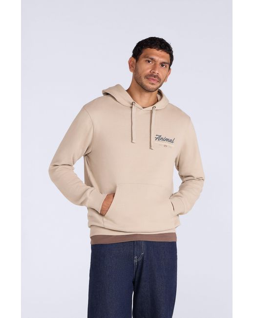 Mountain Warehouse Blue 'River' Hoodie Drawcord Adjustable Hood Cosy Pullover Cotton for men