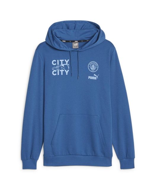 PUMA Blue Ftblcore Graphic Hoody for men