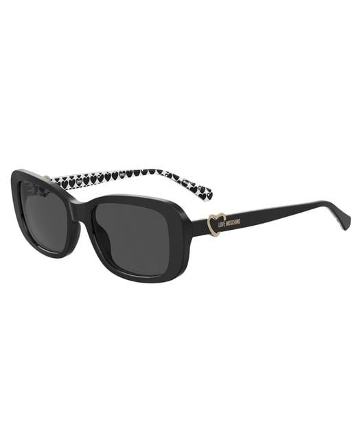 Love Moschino Black Haircalf Sunglasses