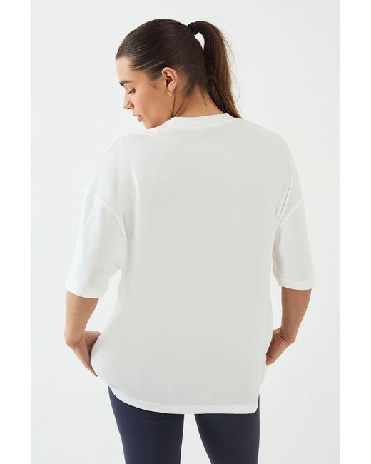 DSGN Studio White Collegiate Printed Oversized T-Shirt