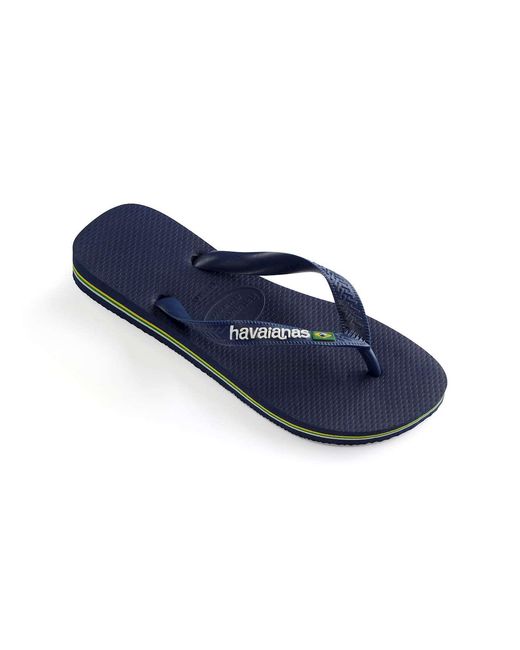 Havaianas Blue Flip Flop Brasil Logo