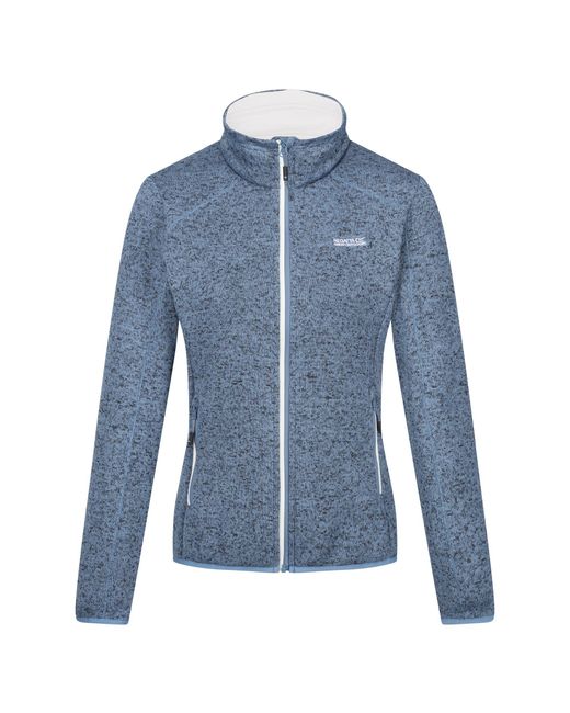 Regatta Blue Ladies Newhill Marl Full Zip Fleece Jacket (Coronet/ Material_Polyester