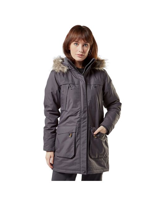 Peter Storm Brown Paloma Waterproof Parka Jacket With Faux Fur Lined Hood, Winter Coat