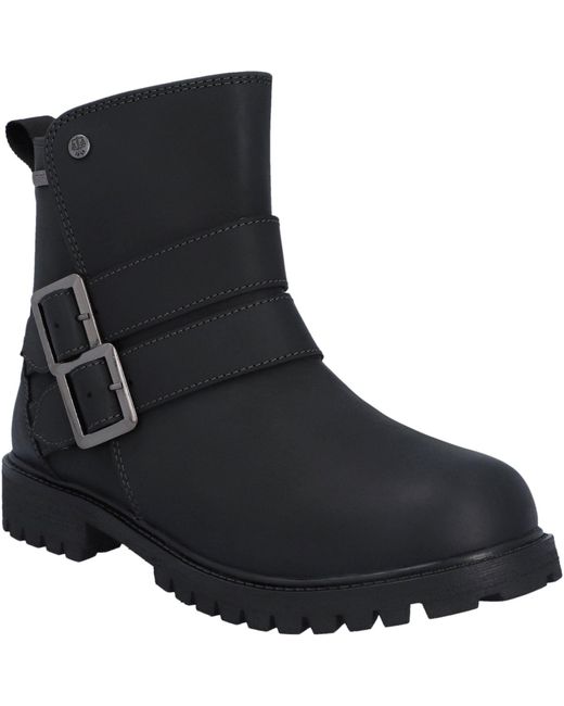 Hunter Ness Leren Zwarte Laarzen in het Black