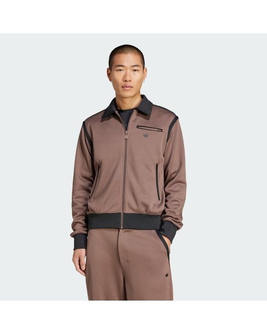 Adidas Originals Brown Premium Track Top for men