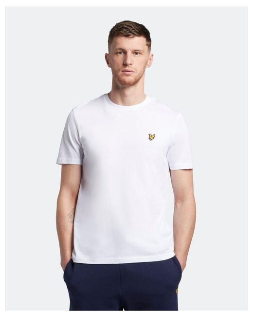 Lyle & Scott White Plain T-Shirt for men