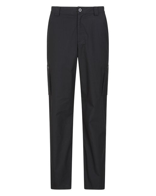 Mountain Warehouse Blue 'Trek' Trouser With Multiple Pockets Sun Protection Quick Dry Hiking Pants for men