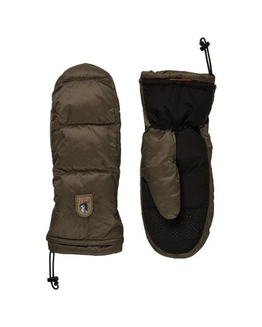 Parajumpers Green Hollywood Mittens Nylon for men