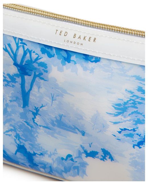 Ted Baker Blue Roxxi New Romantic Printed Make Up Bag