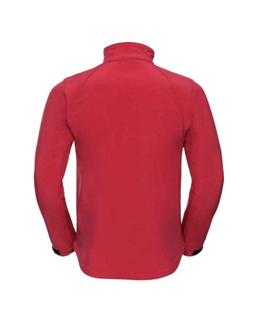 Russell Red Plain Soft Shell Jacket (Classic) for men