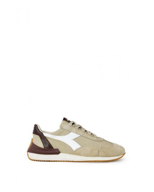 Diadora White Lace-Up Leather Sneakers for men