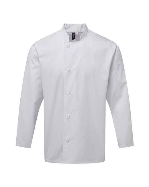 PREMIER White Essential Long-Sleeved Chef Jacket for men