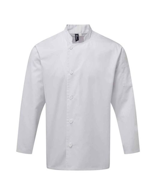 PREMIER White Essential Long-Sleeved Chef Jacket for men