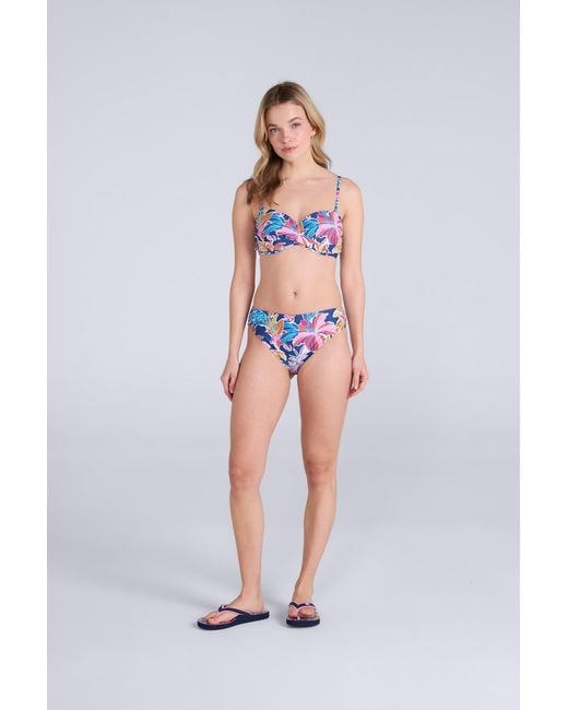 Mountain Warehouse Purple 'Docks' Bandeau Bikini Top Chlorine Resistant Removable Straps Swimwear