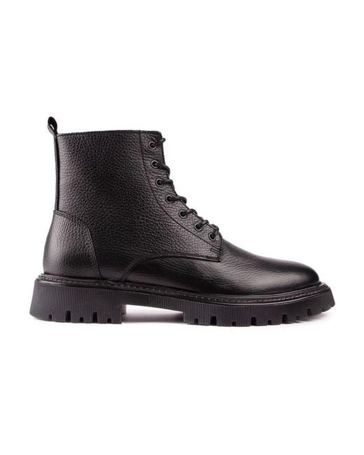 Sole Black Hebron Lace Up Boots for men