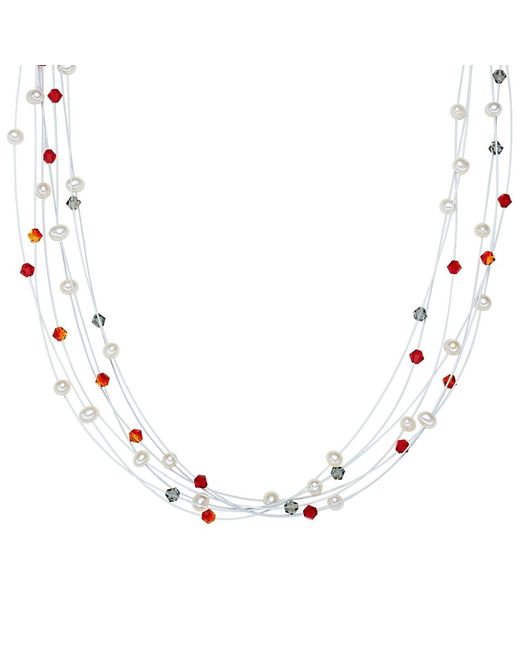 Valero Pearls Brown Fresh Water Cultured Pearl Necklace