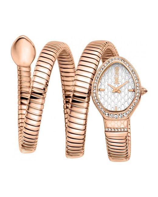 Just Cavalli White Jc1L372M0045 Ladies Signature Snake Carezza Watch