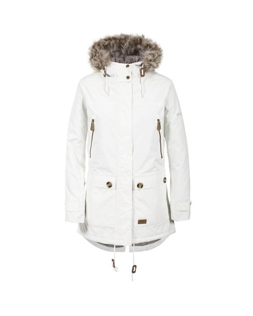 Trespass White Ladies Clea Waterproof Padded Jacket
