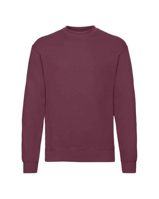 Fruit Of The Loom Purple Adult Classic Drop Shoulder Sweatshirt