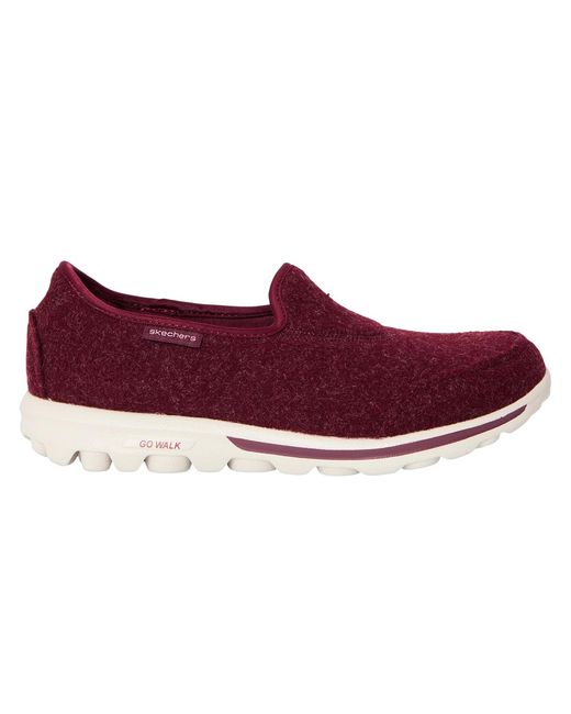 Skechers Red Ladies Go Walk Wool Blend Trainers