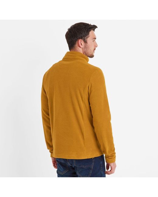 TOG24 Orange Revive Fleece Zip Neck Rich Ochre for men