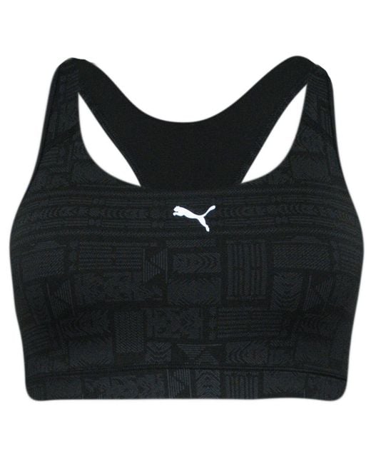 PUMA Black Pwrshape Forever Graphic Crop Training Sports Bra 514603 40 Textile