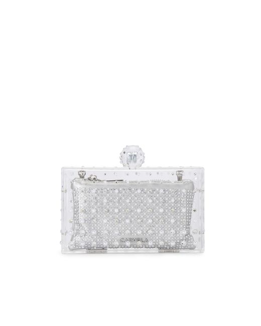 Carvela Kurt Geiger White Cristallo Clutch Bag