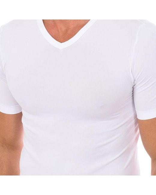 Intimidea White Scollo V V-Neck Undershirt 200023 for men