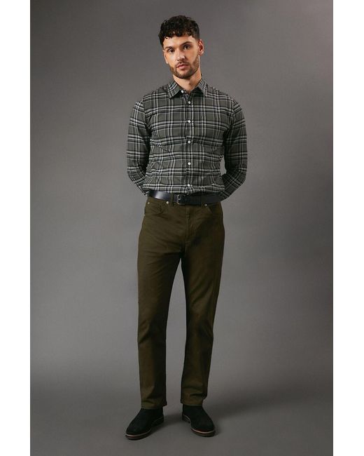 MAINE Gray Stretch Twill Straight Leg Jean for men