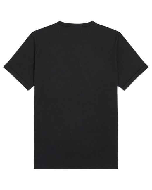 Fred Perry Black Ringer T-Shirt Cotton for men