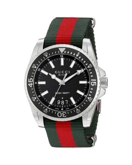 Gucci Black Ya136210 Dial Watch for men