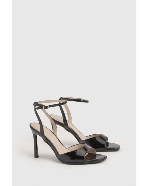 Boohoo White Round Toe 2 Part High Stiletto Heels