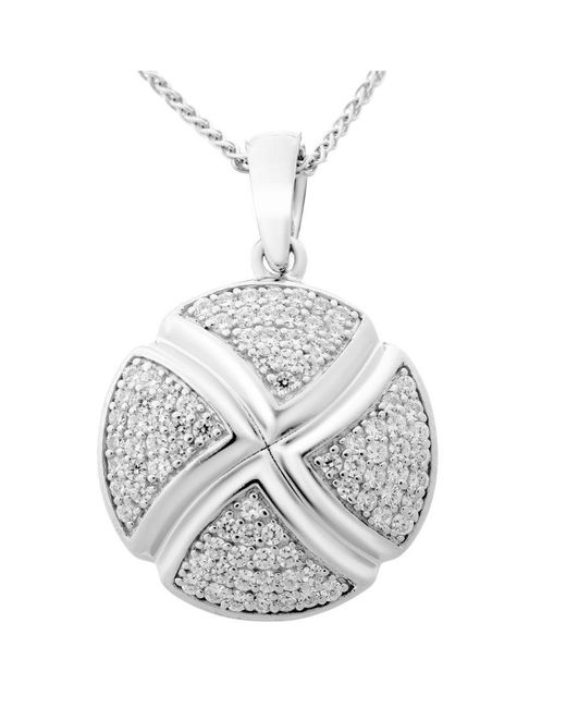 Orphelia Metallic 925 Sterling Set: Chain-Pendant + Earrings