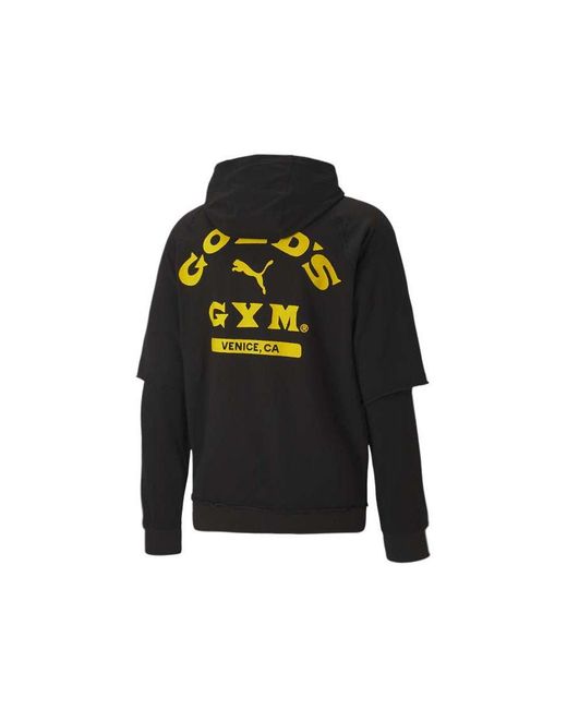 PUMA Black X's Gym Raglan Hoodie Textile for men
