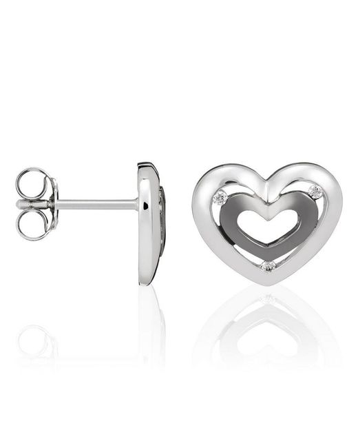 Orphelia Metallic 925 Sterling Stud Earrings